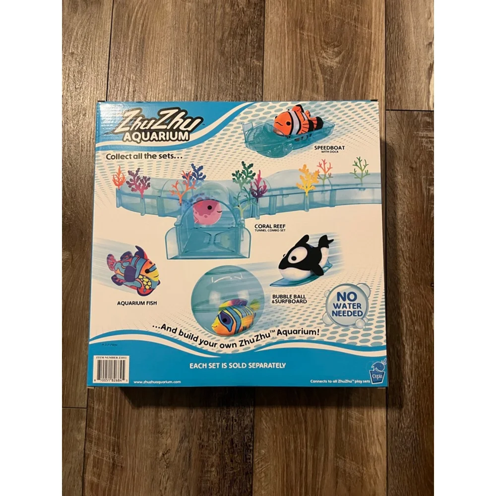 NEW ZhuZhu Aquarium Starter Set with Fish Blue Purple One Size